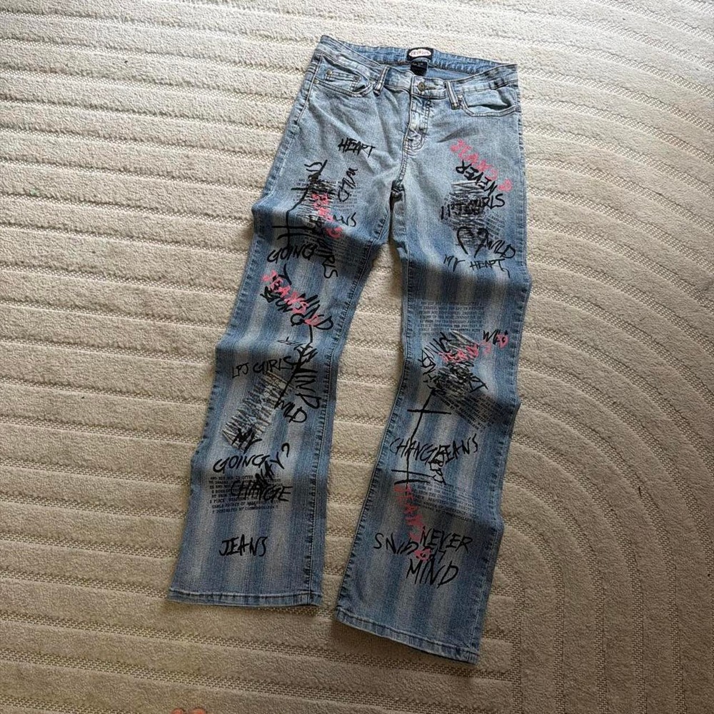VTG Y2K Zoey Beth Jeans size 9/10 Punk Grunge Streetwear Statement Party